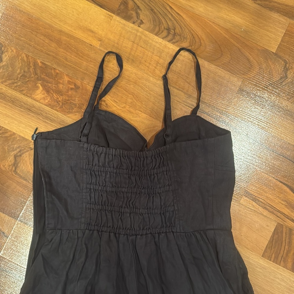 Madewell cotton‎ wide leg romper size 4 charcol color - Picture 4 of 5